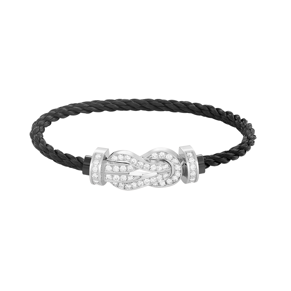 [Love's Uplift]CHANCE LARGE 8 FIGURE BUCKLE FULL DIAMOND BRACELET SILVER