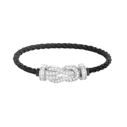[Love's Uplift]CHANCE LARGE 8 FIGURE BUCKLE FULL DIAMOND BRACELET SILVER