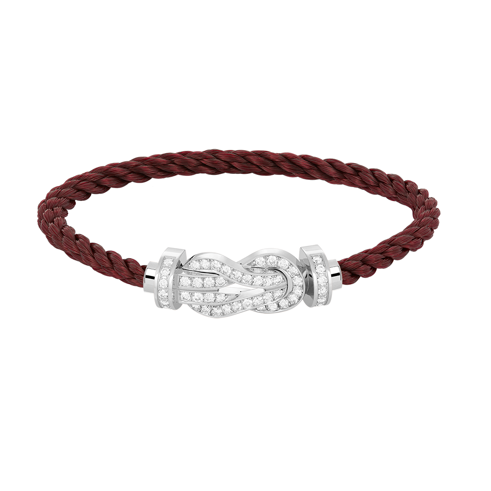 [Love's Uplift]CHANCE LARGE 8 FIGURE BUCKLE FULL DIAMOND BRACELET SILVER