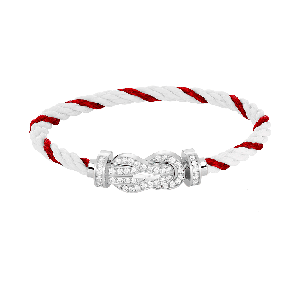 [Love's Uplift]CHANCE LARGE 8 FIGURE BUCKLE FULL DIAMOND BRACELET SILVER