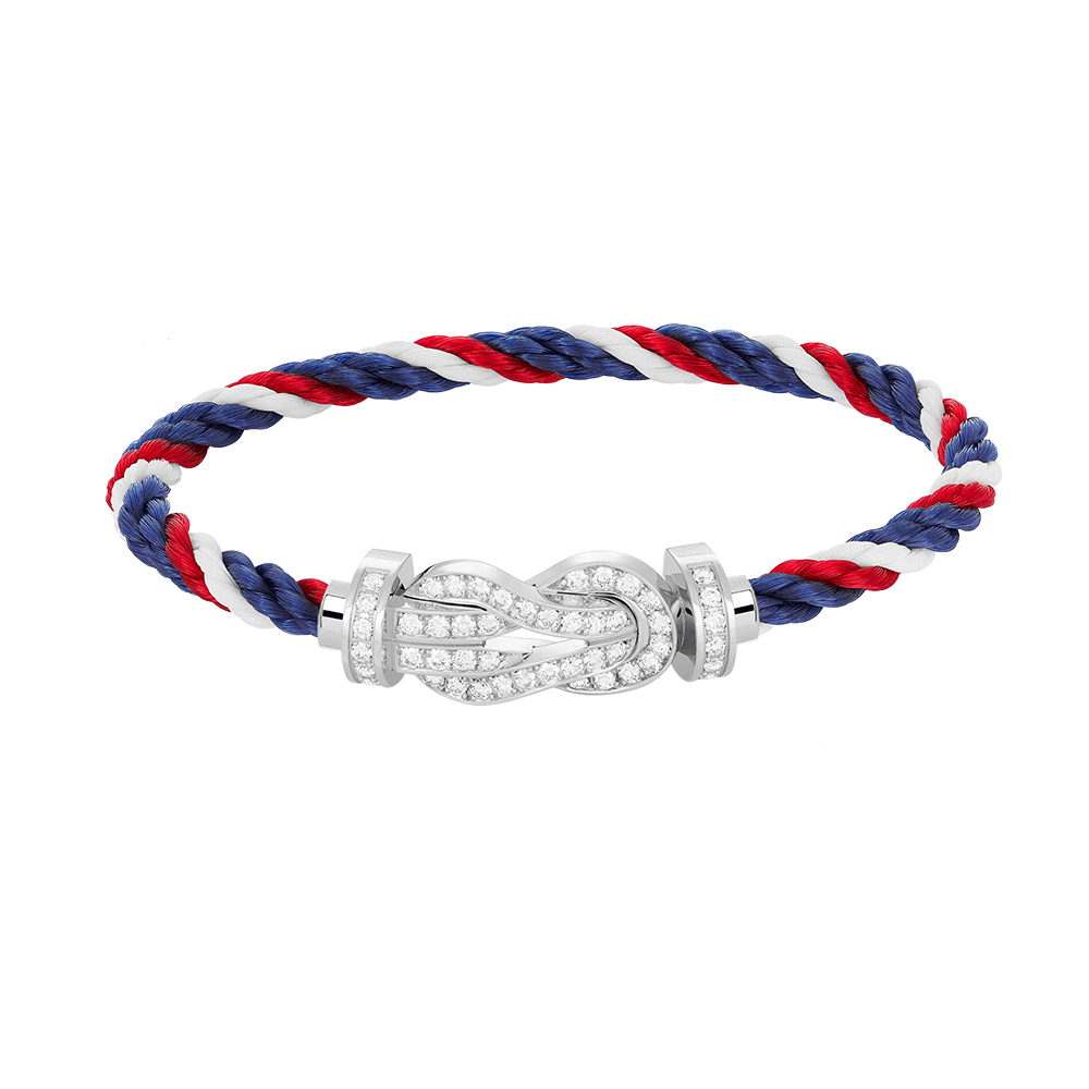 [Love's Uplift]CHANCE LARGE 8 FIGURE BUCKLE FULL DIAMOND BRACELET SILVER