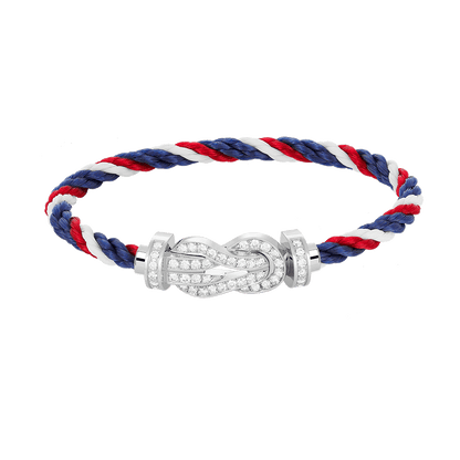[Love's Uplift]CHANCE LARGE 8 FIGURE BUCKLE FULL DIAMOND BRACELET SILVER
