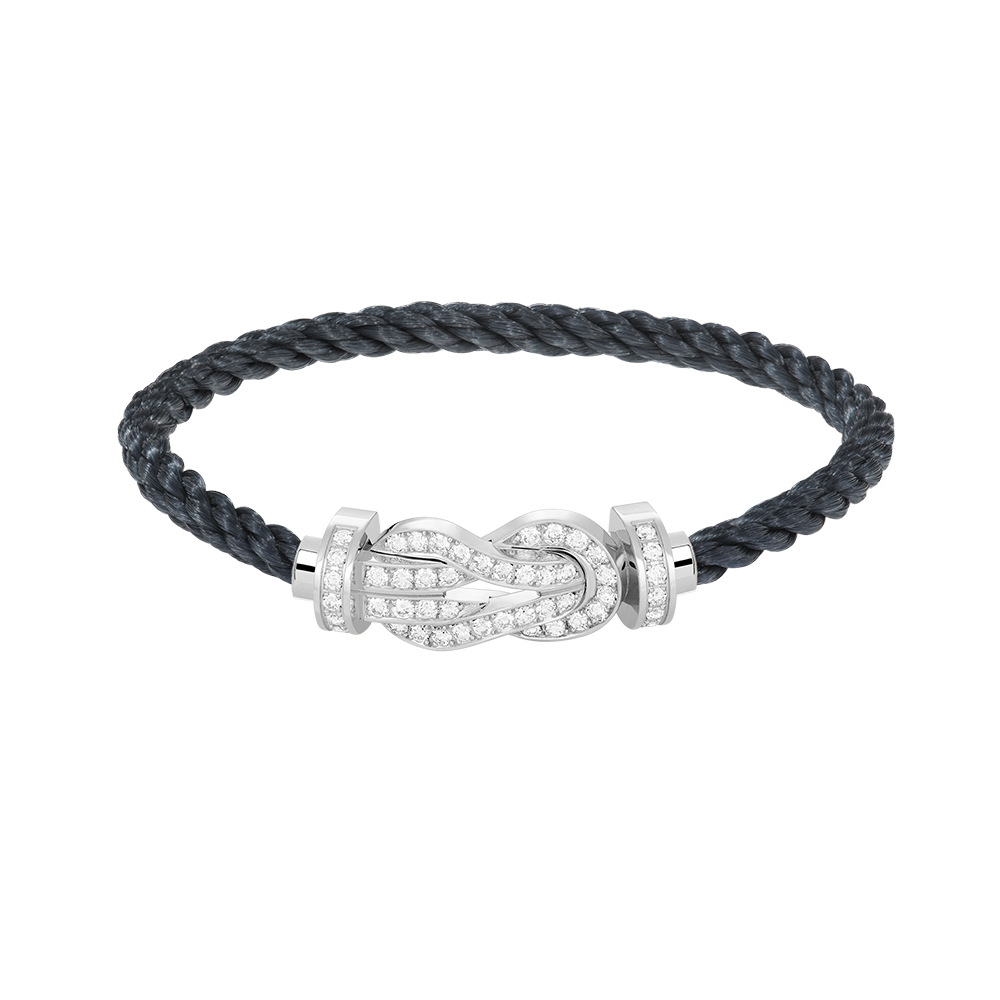 [Love's Uplift]CHANCE LARGE 8 FIGURE BUCKLE FULL DIAMOND BRACELET SILVER