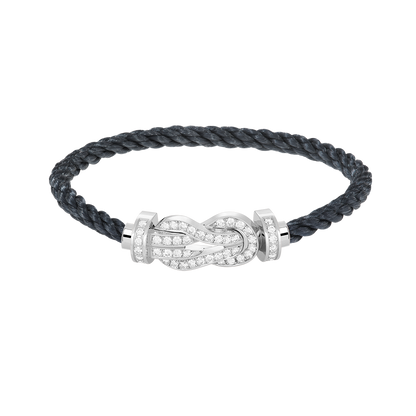 [Love's Uplift]CHANCE LARGE 8 FIGURE BUCKLE FULL DIAMOND BRACELET SILVER