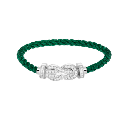 [Love's Uplift]CHANCE LARGE 8 FIGURE BUCKLE FULL DIAMOND BRACELET SILVER