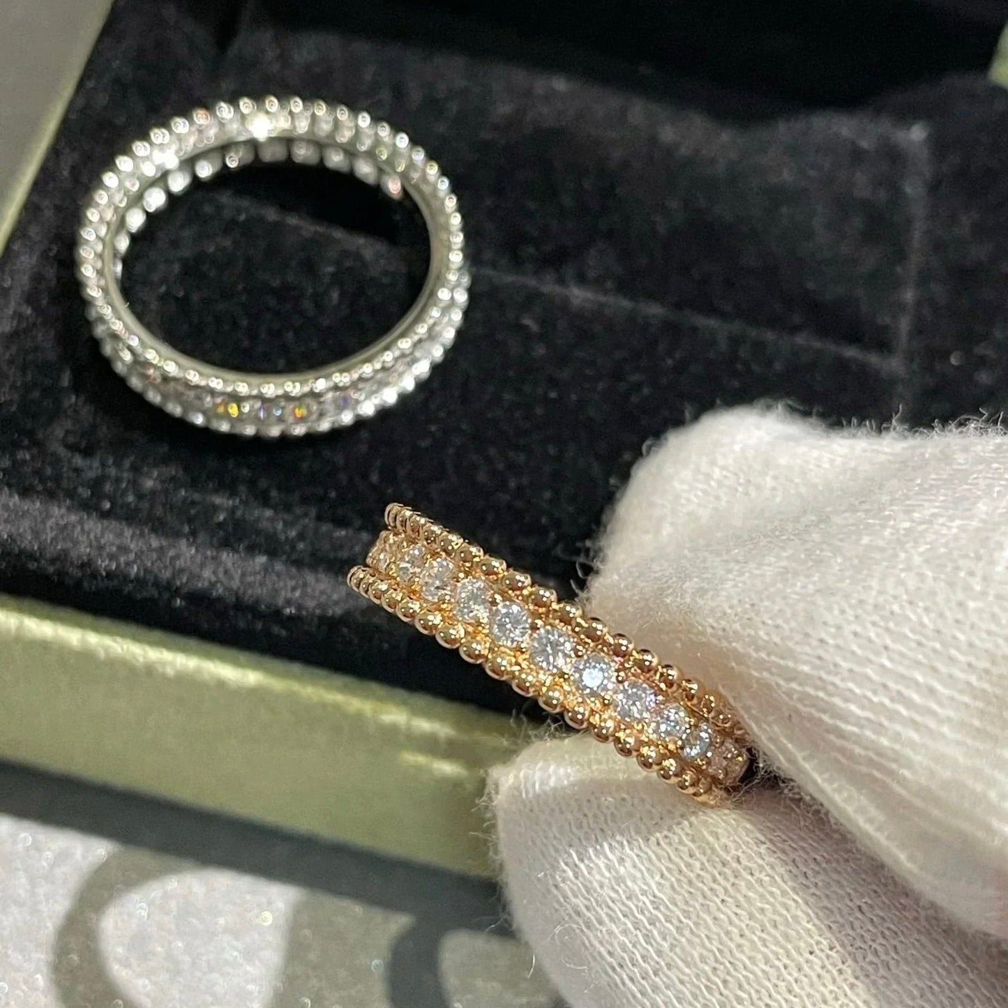 [Love's Uplift]PERLEE DIAMOND SILVER RING