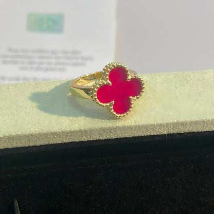 [Love's Uplift]NEW CLOVER PINK ENAMEL RINGS
