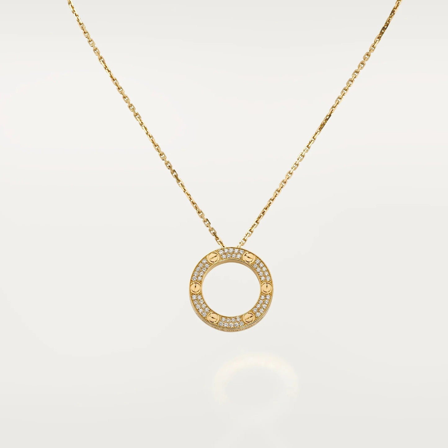 [Love's Uplift]LOVE NECKLACE 16MM  FULL DIAMOND