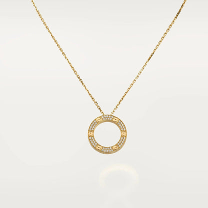 [Love's Uplift]LOVE NECKLACE 16MM  FULL DIAMOND
