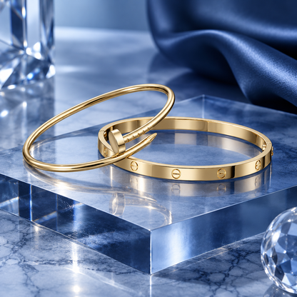 [Love's Uplift] LOVE & JUSTE Classic Bracelet Stack Set