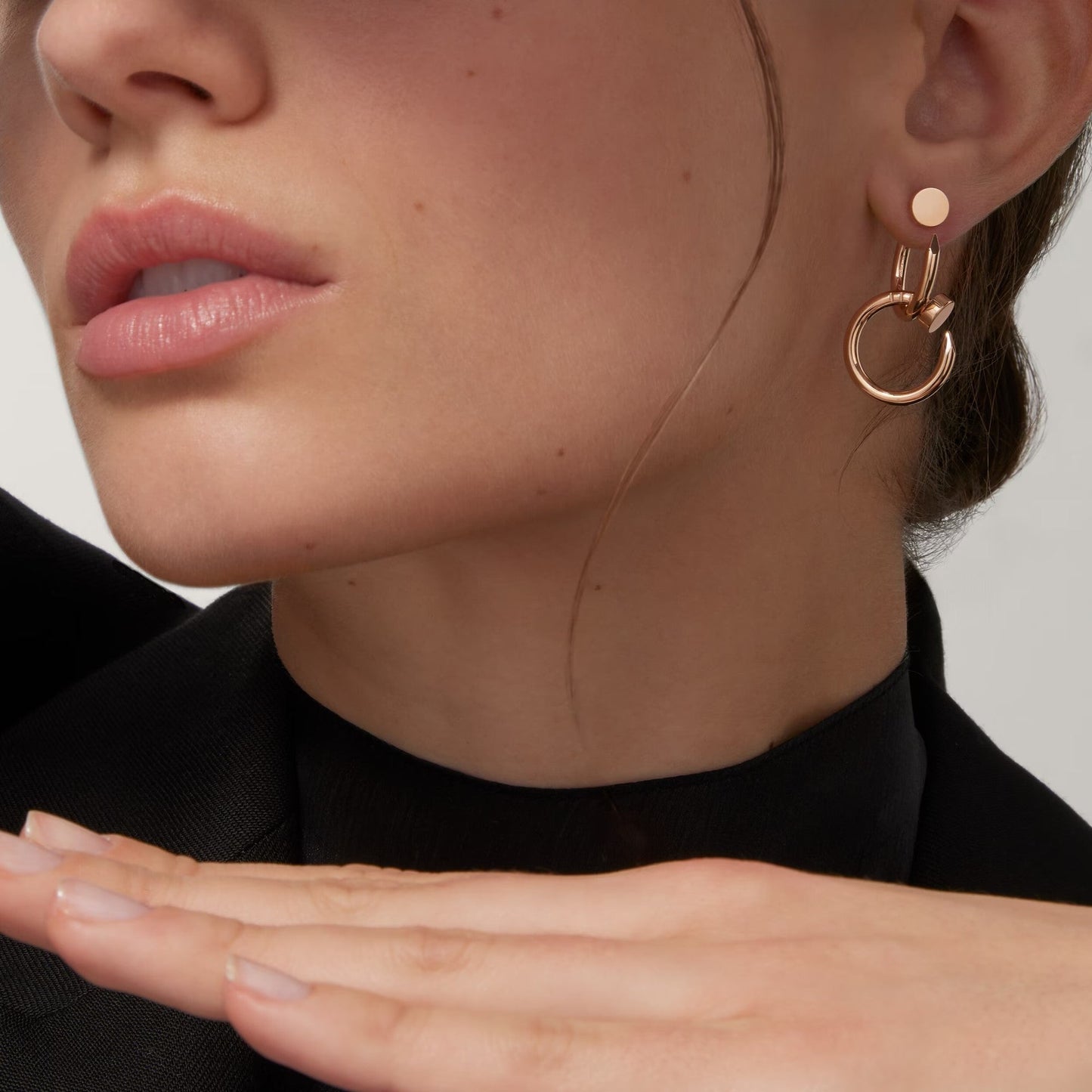 [Love's Uplift]JUSTE NO DIAMOND DOUBLE EARRINGS