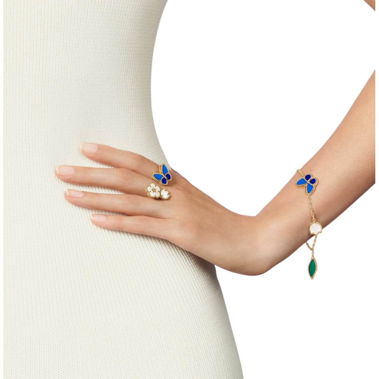 [Love's Uplift]LUCKY SPRING BUTTERFLY 5 MOTIF BRACELET