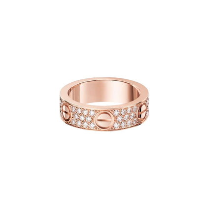 [Love's Uplift]LOVE RING 5.5MM DIAMONDS PAVED