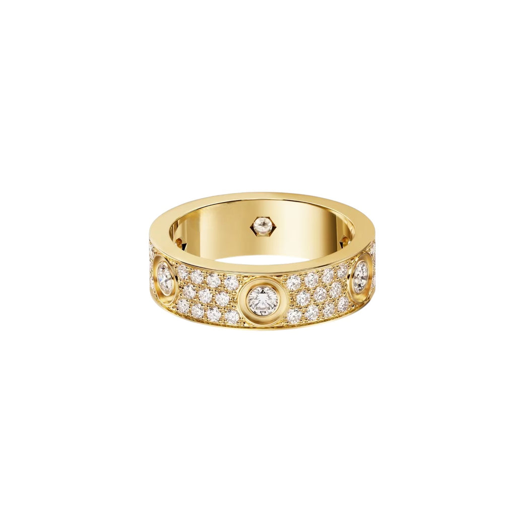 [Love's Uplift]LOVE 5.5MM FULL-PAVE 6-DIAMOND RING