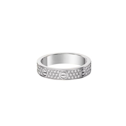 [Love's Uplift]LOVE RING 4.0MM DIAMOND PAVED