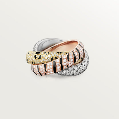 [Love's Uplift Jewelry] TRINITY  RING LEOPARD PRINT