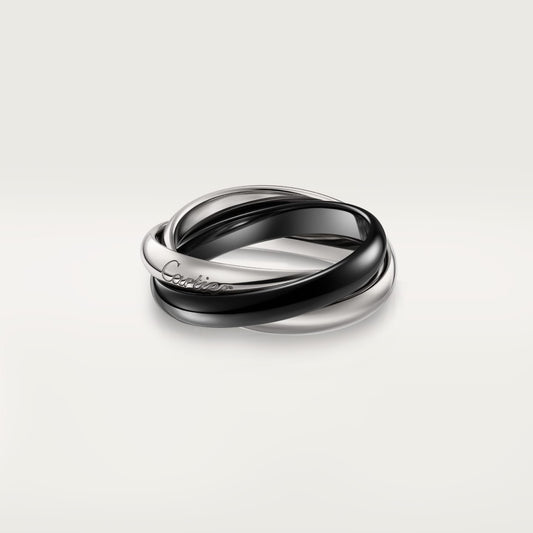 [Love's Uplift]TRINITY 3.2MM RING BLACK CERAMIC