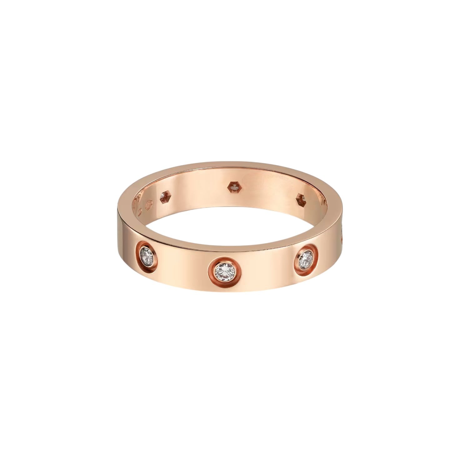 [Love's Uplift]LOVE 4MM 8 DIAMOND RING