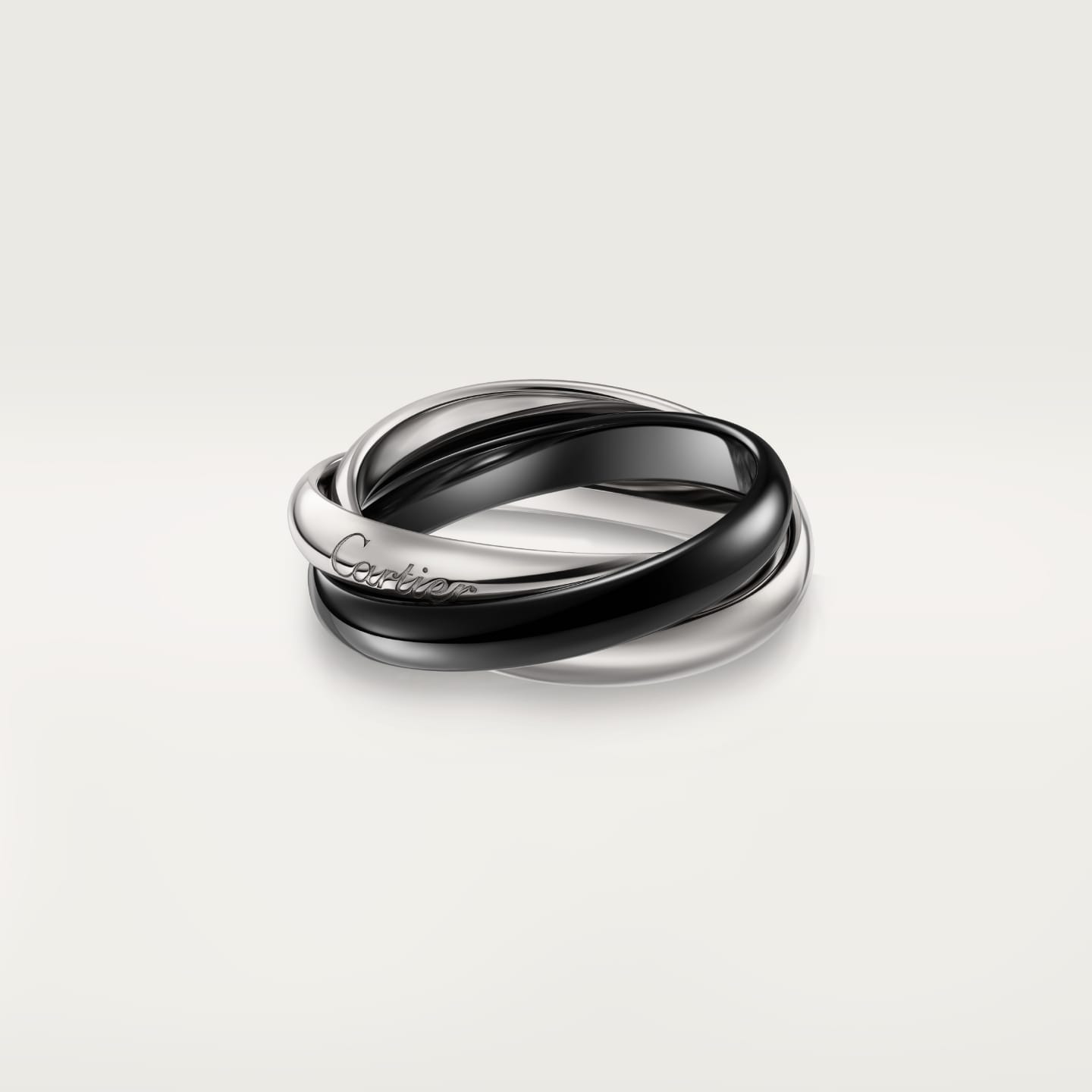 [Love's Uplift]TRINITY 3.2MM RING BLACK CERAMIC