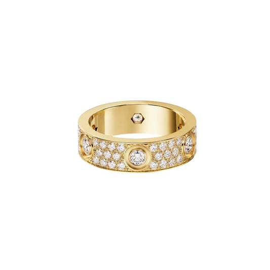 [Love's Uplift]LOVE 5.5MM FULL-PAVE 6-DIAMOND RING