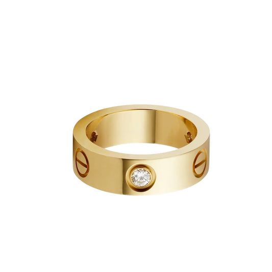 [Love's Uplift]LOVE 5.5MM 3 DIAMOND RING