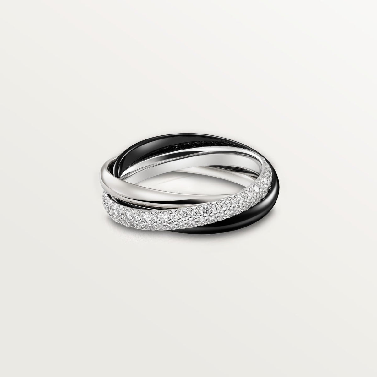 [Love's Uplift]TRINITY 3.2MM RING BLACK CERAMIC