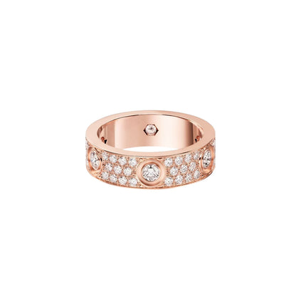 [Love's Uplift]LOVE 5.5MM FULL-PAVE 6-DIAMOND RING