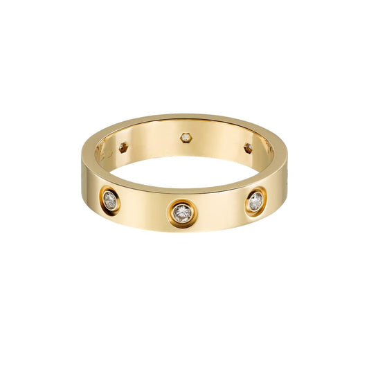 [Love's Uplift]LOVE 4MM 8 DIAMOND RING