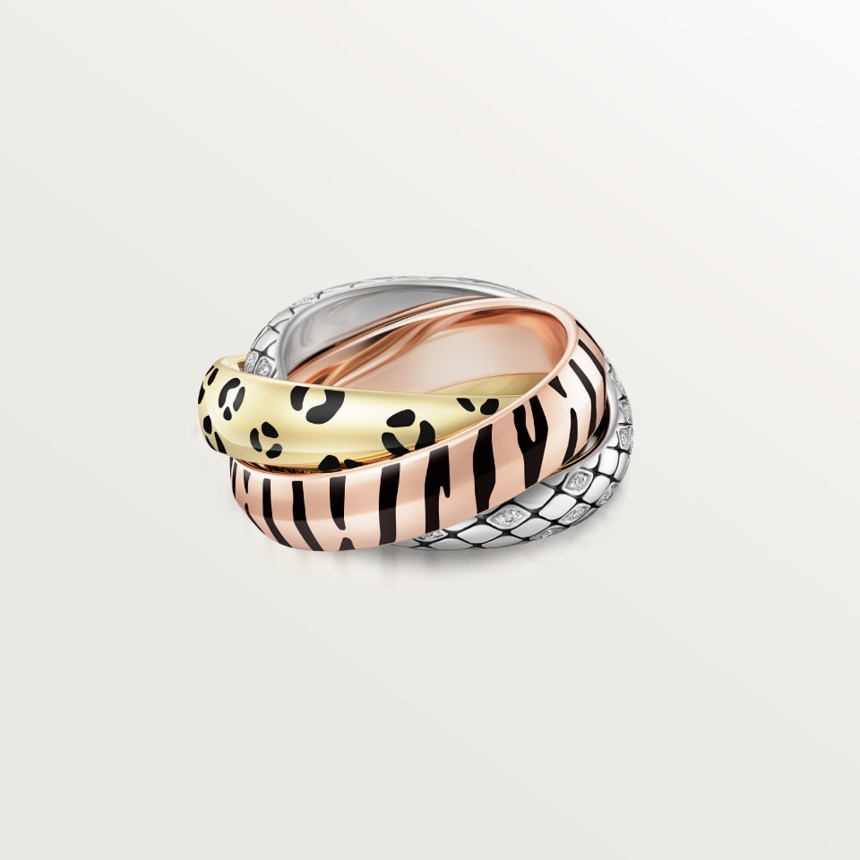 [Love's Uplift Jewelry] TRINITY  RING LEOPARD PRINT