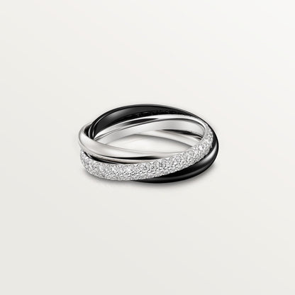 [Love's Uplift]TRINITY 3.2MM RING BLACK CERAMIC