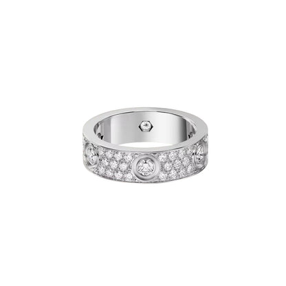 [Love's Uplift]LOVE 5.5MM FULL-PAVE 6-DIAMOND RING