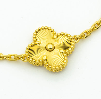 [Love's Uplift]CLOVER BRACELET 5 MOTIFS GOLD DIAMOND