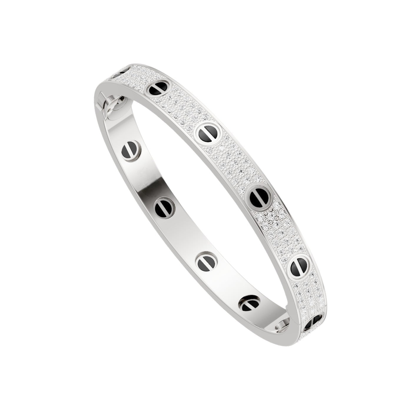 [Love's Uplift]LOVE BRACELET 6.1MM DIAMOND-PAVED CERAMIC