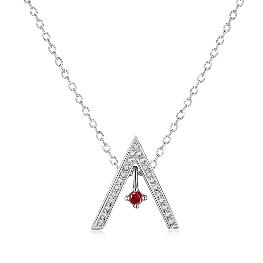 [Love's Uplift]Sparkling "A" Shape Necklace