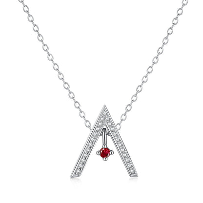 [Love's Uplift]Sparkling "A" Shape Necklace