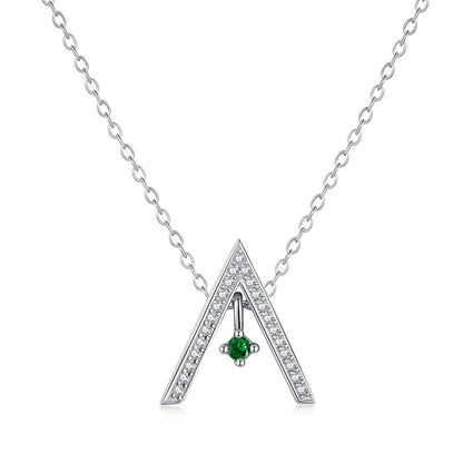 [Love's Uplift]Sparkling "A" Shape Necklace