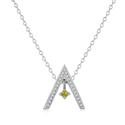 [Love's Uplift]Sparkling "A" Shape Necklace
