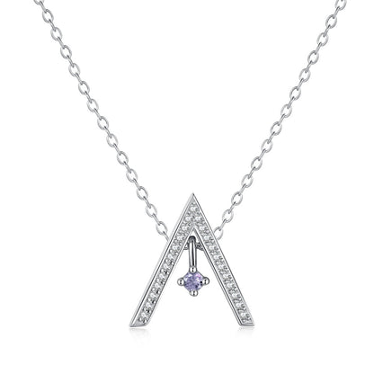 [Love's Uplift]Sparkling "A" Shape Necklace