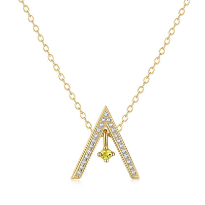 [Love's Uplift]Sparkling "A" Shape Necklace