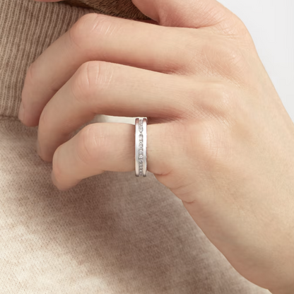 [Love's Uplift]ZERO 1 ONE-BAND PAVED DIAMONDS ON THE SPIRAL RING