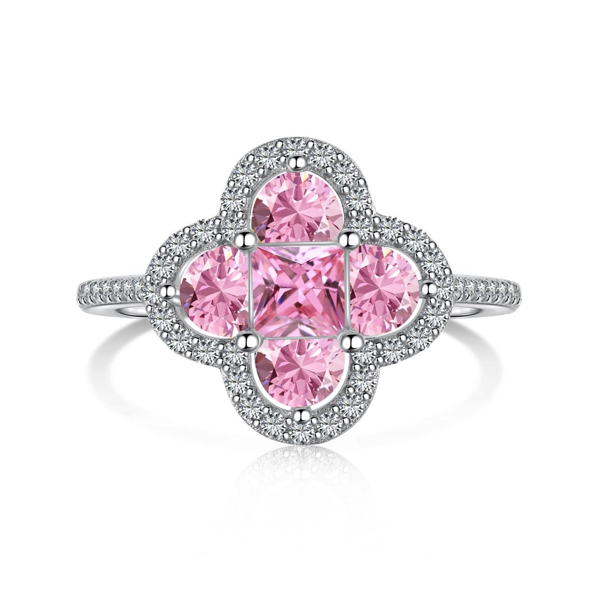 [Love's Uplift]Luxurious Eternity Flower Shape Banquet Ring
