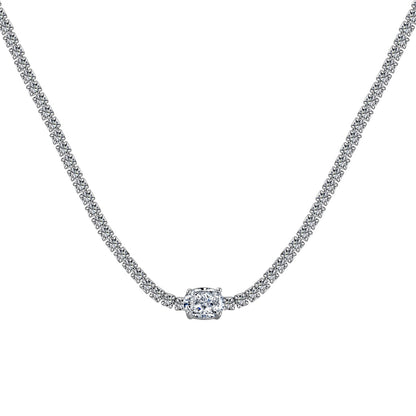 [Love's Uplift]1.0 Carat Shining Oval Cut Necklace