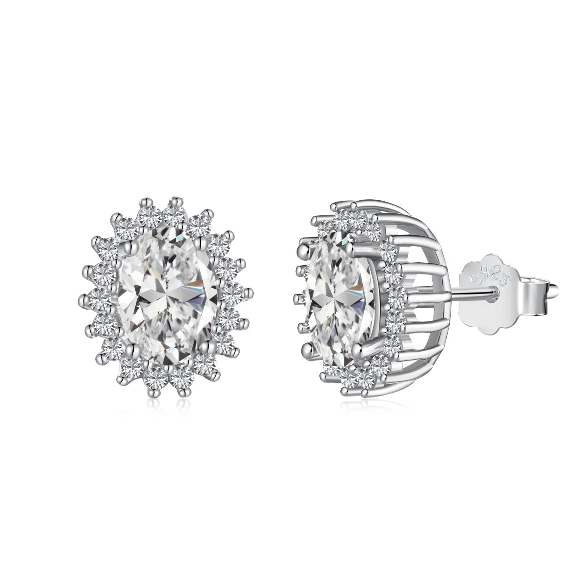 [Love's Uplift]Delicate Radiant Oval Cut Daily Earrings