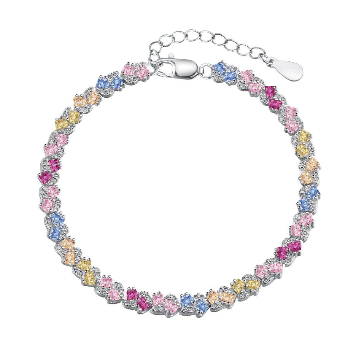 [Love's Uplift]Ornate Colorful Flower Shape Party Bracelet