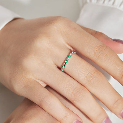 [Love's Uplift]Sparkling Vibrant Round Shape Daily Ring