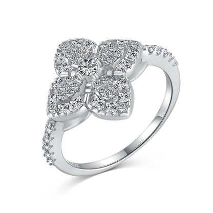 [Love's Uplift]Luxurious Colorful Flower Shape Banquet Ring