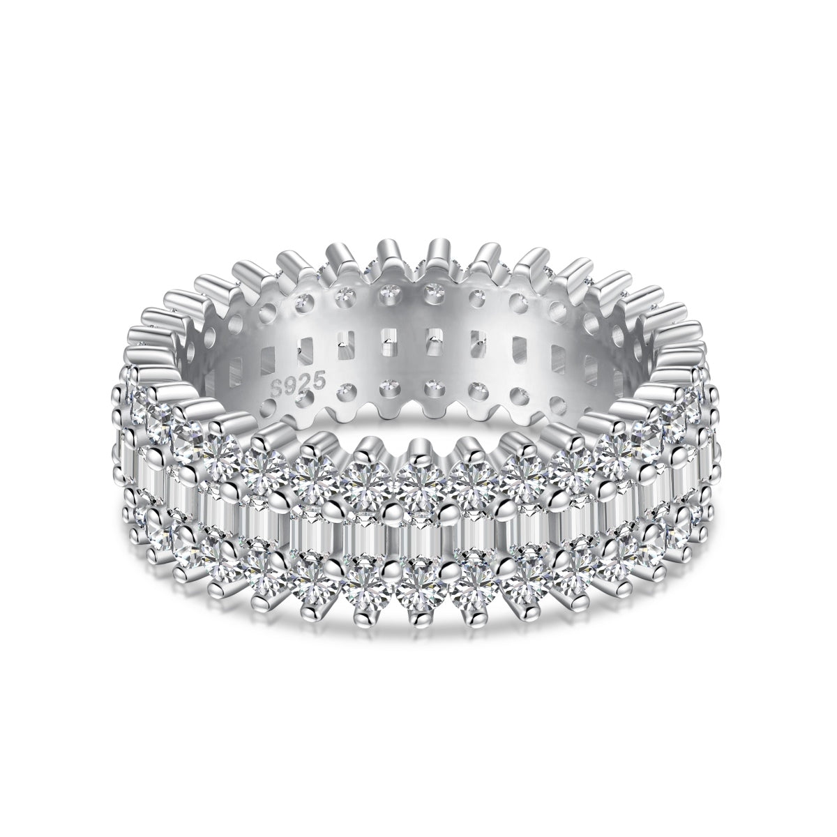 [Love's Uplift]Ornate Colorful Radiant Cut Daily Ring