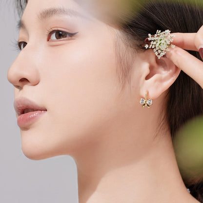 [Love's Uplift]Exquisite Earrings With Heart-Shaped Bow Design