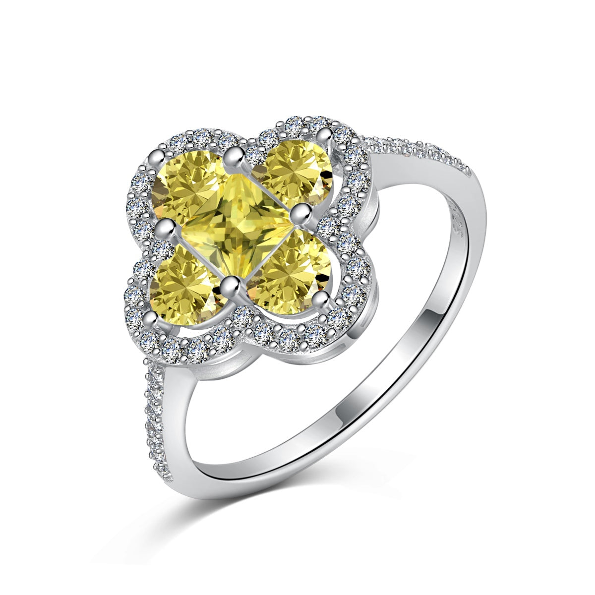 [Love's Uplift]Luxurious Eternity Flower Shape Banquet Ring