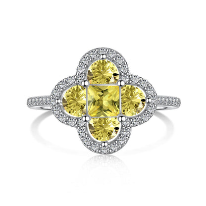 [Love's Uplift]Luxurious Eternity Flower Shape Banquet Ring